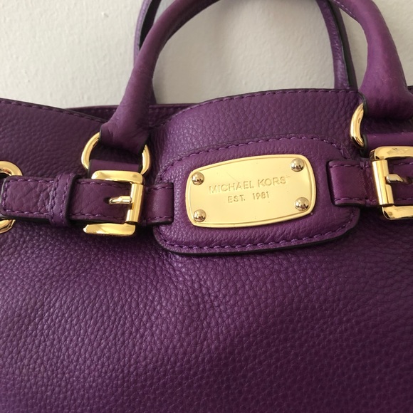 Michael Kors Purple Top handle 3 compartment tote - Picture 2 of 16